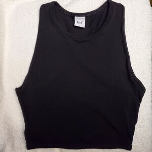 Aritzia TNA Black Cotton Tank Top